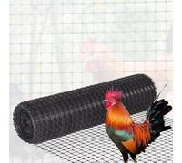 Rouleau de treillis métallique en plastique noir for barrière construction, clôture d'élevage volailles, jardin, rouleau for la sécurité contre neige, les cerfs et poulets(1.3x50m/4.26x164ft)