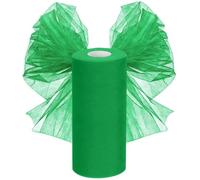Rouleau de tulle - 30 cm x 92,5 m - Décoration de mariage - Vendu au mètre - Pour bricolage, artisanat, arcs, décoration de fête, vert