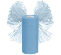Rouleau de tulle - 30 cm x 92,5 m - Pour décoration de mariage - Vendu au mètre - Pour bricolage, artisanat, arcs, décoration de fête, bleu clair