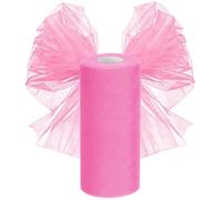 Rouleau de tulle - 30 cm x 92,5 m - Pour décoration de mariage - Vendu au mètre - Pour bricolage, artisanat, arcs, décoration de fête, rose