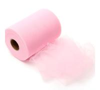 Rouleau de tulle Bobine Rouleau de tissu Fête de mariage Nœud Banquet Decor Craft Rose 15,2 cm 91,4 m