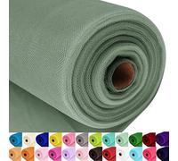 Rouleau de tulle vert sauge (137,2 cm x 40,7 m) - Grande décoration de mariage, jupe tutu, chemin de table, emballage cadeau, fête prénuptiale, doux et drapé