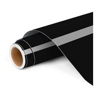 Rouleau de vinyle autocollant permanent pour Cricut et Silhouette Cameo, 30,5 x 1,2 m, noir pour décoration de fête, autocollants de fenêtre, décoration d'intérieur