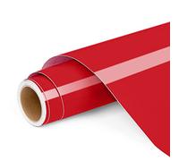 Rouleau de vinyle autocollant permanent pour Cricut et Silhouette Cameo, 30,5 x 1,2 m, rouge pour décoration de fête, autocollants de fenêtre, décoration d'intérieur