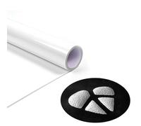 Rouleau de vinyle de transfert thermique bouffant 3D pour la fabrication de vêtements, chemises, logos, chapeaux, tissus compatibles avec presse à chaud - 30,5 cm x 1,5 m - Blanc - 30,5 cm x 1,5 m