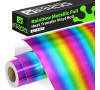 Rouleau de vinyle holographique arc-en-ciel thermocollant, 30,5 cm x 155cm, facile à couper et à enlever pour transfert de chaleur