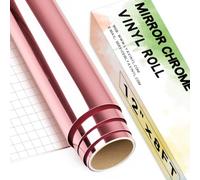 Rouleau de vinyle permanent chromé or rose, 30,5 cm x 2,4 m, Lya Vinyl, vinyle PET chromé pour Cricut, Silhouette Cameo, autocollant décoratif, décoration de fête