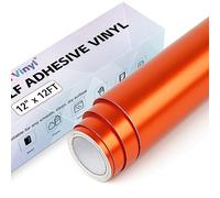 Rouleau de vinyle permanent mat métallisé pour Cricut et Silhouette Cameo - 30,5 cm x 3,7 m - Orange