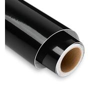 Rouleau de vinyle permanent noir brillant pour Cricut, Silhouette Cameo, autocollant décoratif, décoration de fête, autocollant de voiture, 30,5 cm x 1,5 m