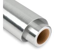 Rouleau de vinyle permanent pour Cricut - 30,5 cm x 1,5 m - Argent brossé - Autocollant pour décoration de fête, voiture
