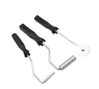 Rouleau Débulleur, 3Pcs Rouleau Debulleur, Fibre de Verre d’Alliage d’Aluminium, Outils Rouleaux en Fibre de Verre Bubble Paddle Roller Kit Resine Fibre de Verre, pour FRP Elimination de Bulle d’Air
