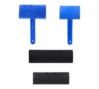 Rouleau décoratif multi-surfaces avec effet de grain de bois réaliste pour mur porte et meubles Outil de peinture murale Outil de rouleau de peinture texturée