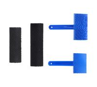 Rouleau décoratif multi-surfaces avec effet de grain de bois réaliste pour mur porte et meubles Outil de peinture murale Rouleau à motif de bois réaliste
