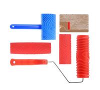 Rouleau décoratif multi-surfaces avec effet de grain de bois réaliste pour mur porte et meubles Outil de peinture murale Outil de rouleau de peinture texturée