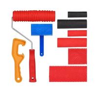 Rouleau décoratif multi-surfaces avec effet de grain de bois réaliste pour mur, porte et meubles, outil de peinture murale, outil de rénovation de maison, rouleau de texture