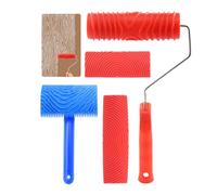 Rouleau décoratif multi-surfaces avec effet de grain de bois réaliste pour mur porte et meubles Outil de peinture murale Rouleau à motif de bois réaliste