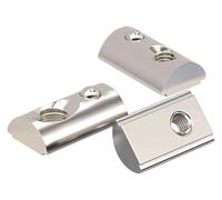 Rouleau demi-rond en acier au carbone dans les écrous à ressort T | 100 pièces M3 M4 M5 M6 for profilés en aluminium 2020, travail des métaux(M6)