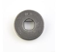 Rouleau d'entraînement à rainure en V en acier inoxydable pour machines à souder MIG, diamètre du fil 0,1 cm à 0,1 cm, diamètre extérieur 25 mm × largeur 7,45 mm, alésage carré 7 × 7 mm (0,6/0,8)