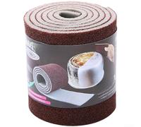Rouleau d'éponge en microfibre marron 9 x 100 cm, bloc de nettoyage efficace pour enlever la graisse tenace des casseroles et poêles, brosse à récurer sûre non abrasive pour surfaces délicates et