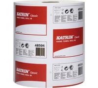 Katrin 485049 classique Dévidage central à la main Séchage Rouleau, 1 épaisseur, EN RELIEF, 300 m, Blanc (lot de 6)