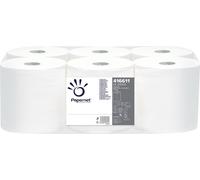 Rouleau d'essuie-mains Papernet 416611 1 pli blanc 750p. 6 rl/paquet