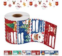 Rouleau d'étiquettes autocollantes avec noms pour Noël, décorations pour plaques saisonnières, pour , adultes, famille, fête, chaussettes de Noël, salle de ureau