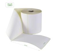 Rouleau d'étiquettes autocollantes vierges 74x210mm blanc mat diamètre mandrin 41, 500 étiquettes par rouleau. Compatible avec les imprimantes thermiques.
