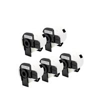 Rouleau d'étiquettes DK-11202 compatible avec imprimante d'étiquettes QL-500 QL-550 QL-570 QL-570VM QL-580N QL-650TD QL-700 QL-710W QL-720NW QL-800 QL-810w QL-820NWB QL-1050 QL-1060N QL-1100(5 Roll)