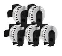 Rouleau d'étiquettes thermiques DK22214 12 mm x 30,48 m Continu Compatible avec QL-500 QL-570 Imprimante d'étiquettes(5 Rolls)