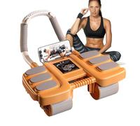 Rouleau d'exercice pour abdominaux d'intérieur - Roue d'exercice pour abdominaux | Roue ABS | Roue abdominale | 4 roues à rebond automatique pour entraînement des abdominaux