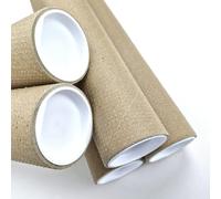 Rouleau d'expédition extra résistant avec couvercle pour posters, affiches, documents, dessins, matériel de bricolage - Longueurs 20-118 cm - Produit allemand (34 cm, surface texturée 5 x 34 cm)
