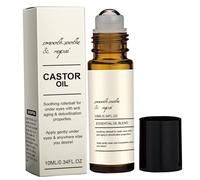 Rouleau d'huile de ricin, Boule à rouleau d'huile de ricin, dissolvant la peau anti-âge, éléments soulagement anxieux apaisant, autonomes, cadeaux pour les femmes, 10 ml