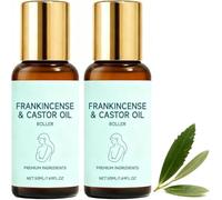Rouleau D'Huile De Ricin D'Encens, Hydrate En Profondeur Pour Un Look Plus Rebondi, Pour Le Visage Et Le Corps,2pcs