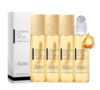 Rouleau d'huile pour les yeux au ginseng, sérum réparateur pour les yeux, huile essentielle pour les cernes, poches sous les yeux, poches, rides, avec rouleau à bille de massage à 360° (3pcs)