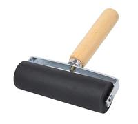 Rouleau d'impression professionnel en caoutchouc avec poignée en bois amovible pour artistes et artisans, surface de roulement lisse, couverture uniforme de l'encre, fournitures