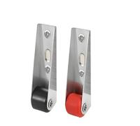 Rouleau directionnel silencieux for meubles, Support de porte en acier inoxydable, roue mobile, roulettes de porte à poulie multifonctions(Red Wheel,2pcs)