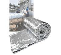 Rouleau d'isolation anti-feu en fibre céramique, double couche de protection thermique, barrière thermique haute température for poêle à bois, forge, four, cheminée(1-61x1500cm)