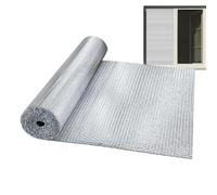 Rouleau d'isolation réfléchissante imperméable à bulles double face | Film réfléchissant pour isolation de fenêtre - Bulles thermiques - Film de barrière anti-rayonnement pour camping-car