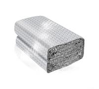 Rouleau d'isolation thermique double réfléchissant à bulles, protection solaire, pour surfaces en verre, tuyaux, automobiles (60 x 500 cm)