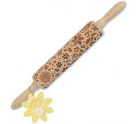 Rouleau en bois empreintes Nature - Scrapcooking - Marron - Bois Marron G