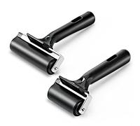 Rouleau en caoutchouc, idéal pour les outils de construction, d'impression, d'encre et d'estampage (6,3 et 10,2 cm, noir)