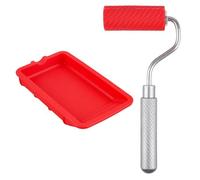 Rouleau en caoutchouc : kit de colle à bois rouleau à colle, 1 pinceau, 1 plateau, rouleau en caoutchouc dur, rouleau en caoutchouc dur, appliquer la colle rapidement et uniformément, applicable à