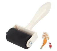 Rouleau en caoutchouc pour travaux manuels - Applicateur d'encre professionnel avec poignée en bois | Rouleau de peinture artisanale, outil d'estampage pour impression, scrapbooking, papier peint