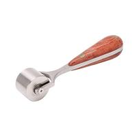 Rouleau en cuir à haute dureté et résistance à l’usure, rouleau de pressage des bords en cuir, outil de bricolage en acier inoxydable pour le cuir avec manche en bois, pour des