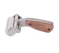 Rouleau en cuir de haute qualité en acier inoxydable Double roulement de roulement pour artisans Black Nutwut Wood