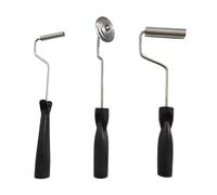 Rouleau en fibre de verre - Ensemble d'outils de paie pour applicateur en résine 3x | Rouleau stratifié en d'aluminium, retrait de bulle époxy, kit d'outils de niveau composite,