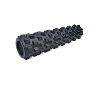 Rouleau en mousse. Ferme/Noir.Grand. Profitez d'un massage profond des tissus avec une texture à point de déclenchement pour un soulagement rapide de la douleur due à des sports et exercices intenses.