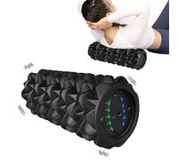 Rouleau en mousse, rouleau électrique pour fascias avec 5 niveaux de vibration - Rouleau de massage électrique rechargeable - Vibration intense et profonde - Rouleau en mousse pour tissus profonds
