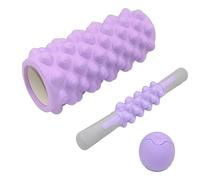 Rouleau en mousse: rouleau en mousse de 12,99 pouces | Bâton en acier inoxydable EVA: amélioration de la récupération antidérapante avec boule de massage musculaire, entraînement pour le yoga,
