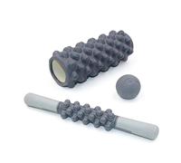 Rouleau en mousse: rouleau en mousse de 12,99 pouces | Bâton en acier inoxydable EVA: amélioration de la récupération antidérapante avec boule de massage musculaire, entraînement pour le yoga,